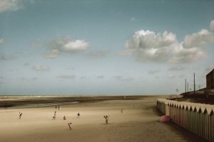 FRANCE. Baie de Somme. Fort Mahon beach. 1991
